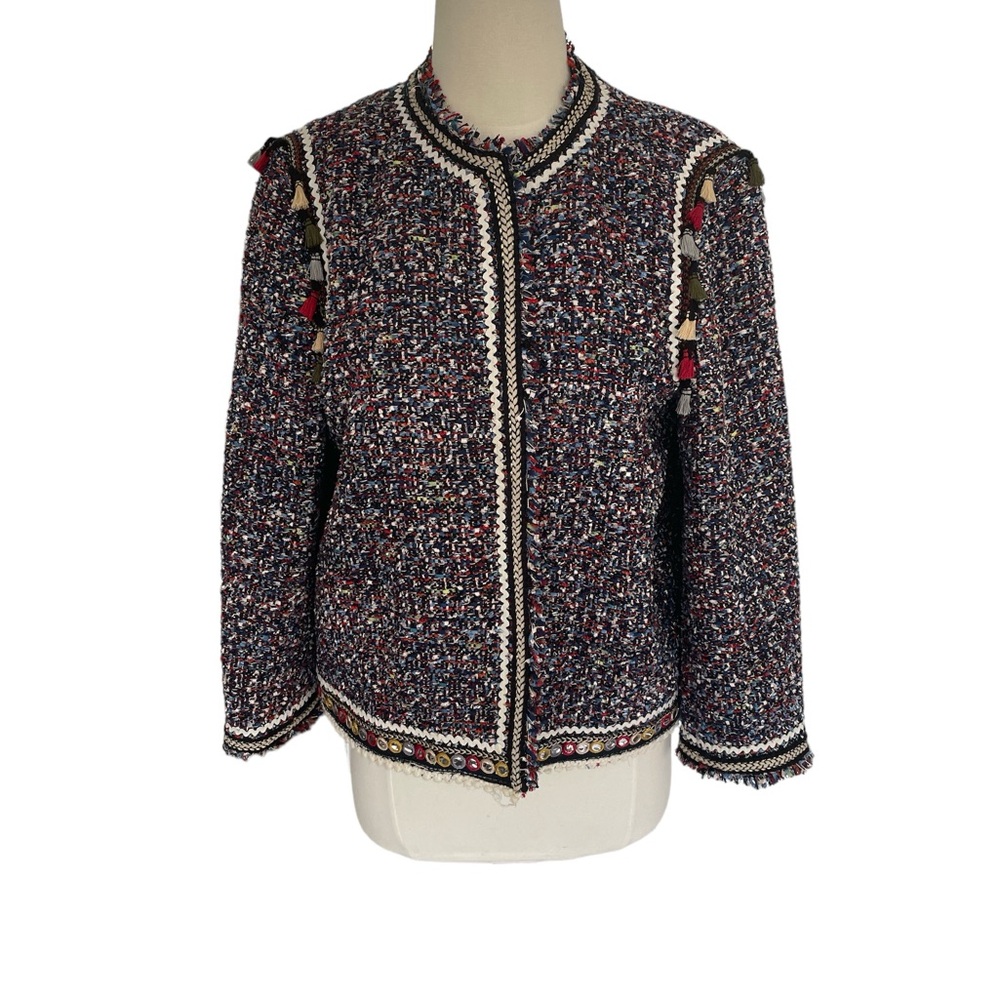 Zara tweed knit jacket
